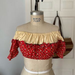 Vintage cropped floral top